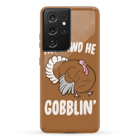 Aw Lawd He Gobblin' Turkey Parody White Print Phone Case