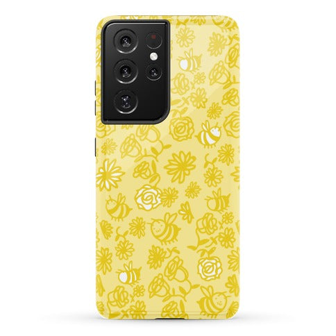 Bee And Flower Pattern Phone Case