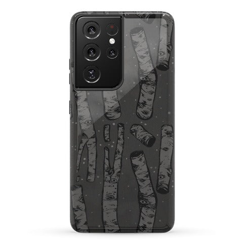 Birch Trees in the Darkness Phone Case