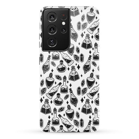 Black On White Potions Pattern Phone Case