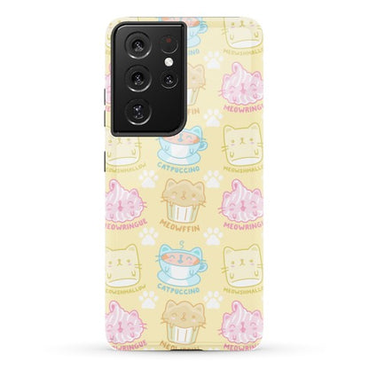 Cute Cat Snacks Pattern Phone Case