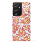 Floral Penis Pattern Orange Phone Case