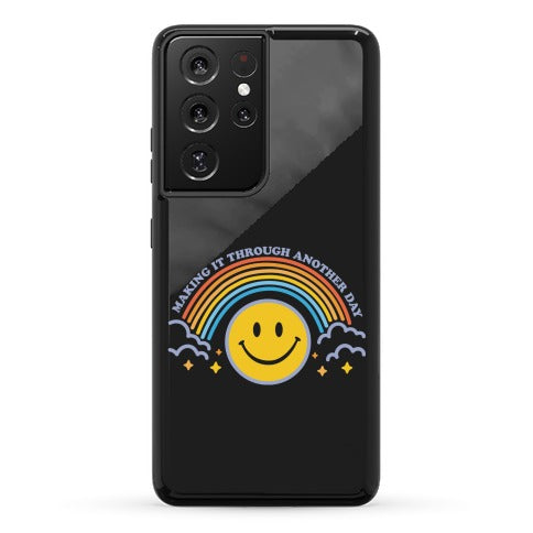 Making It Through Another Day Smiley Face Phone Case