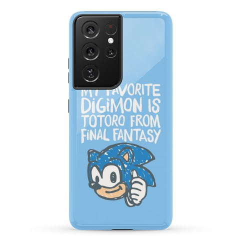 My Favorite Digimon Is Totoro From Final Fantasy Parody Phone Case