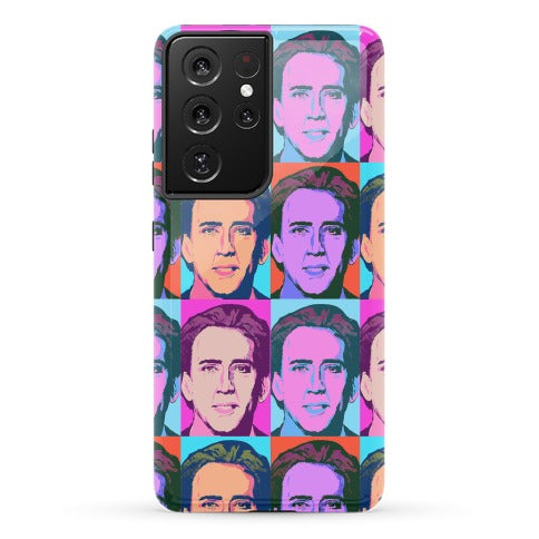 Nicolas Cage Pop Art Parody Phone Case