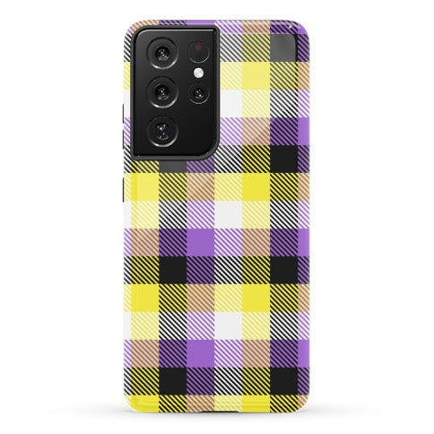 Nonbinary Pride Flag Plaid Phone Case