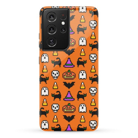 Pixel Halloween Pattern Phone Case