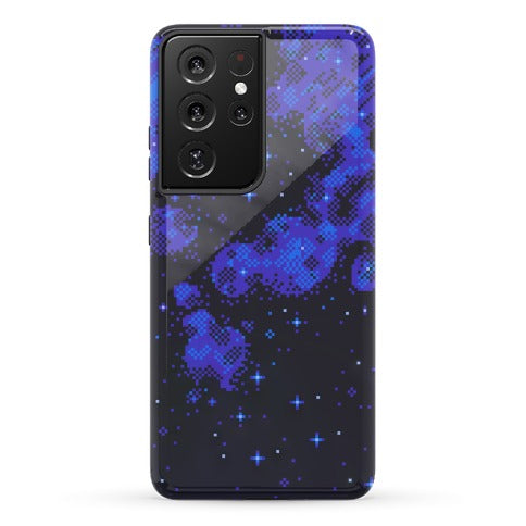 Pixelated Blue Nebula Phone Case