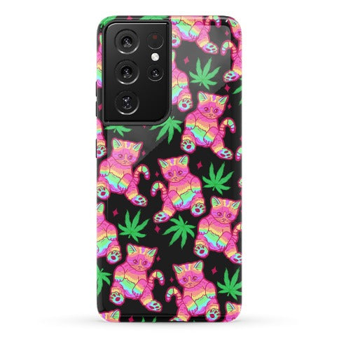 Rainbow Weed Kitty Phone Case