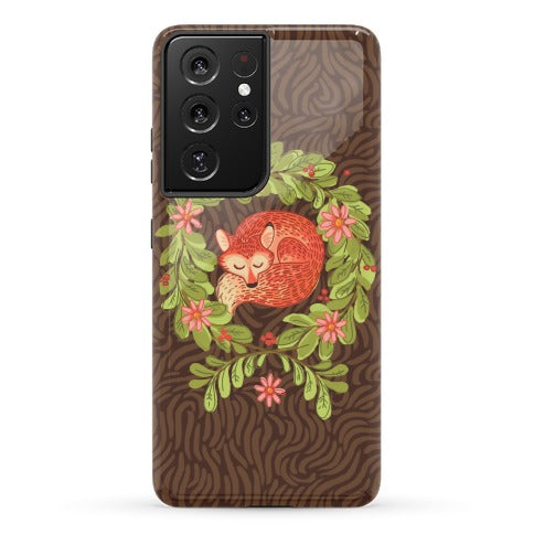 Sleeping Fox Wreath Phone Case