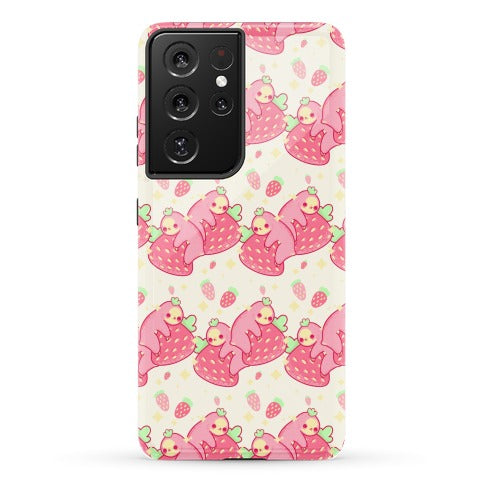 Strawberry Sloth Pattern Phone Case