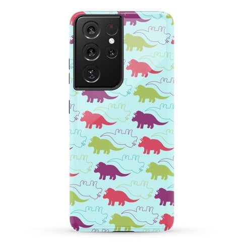 Triceratops Dino Pattern Phone Case