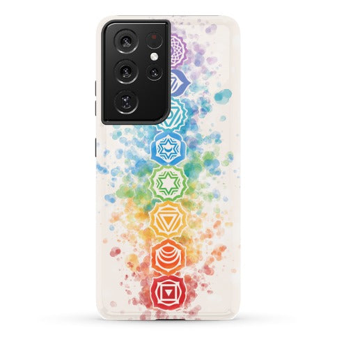 Watercolor Chakra Symbols Phone Case