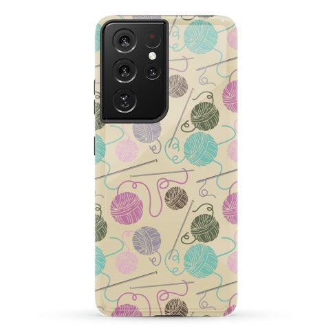 Yarn Balls and Knitting Needles Phone Case