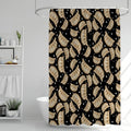 Dumplings Pattern Black Shower Curtain