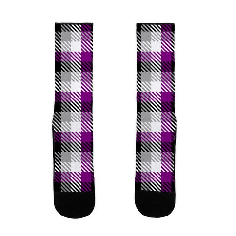 Ace Pride Flag Plaid Socks