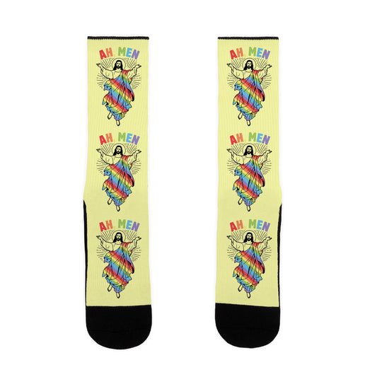 Ah, Men Gay Jesus Socks
