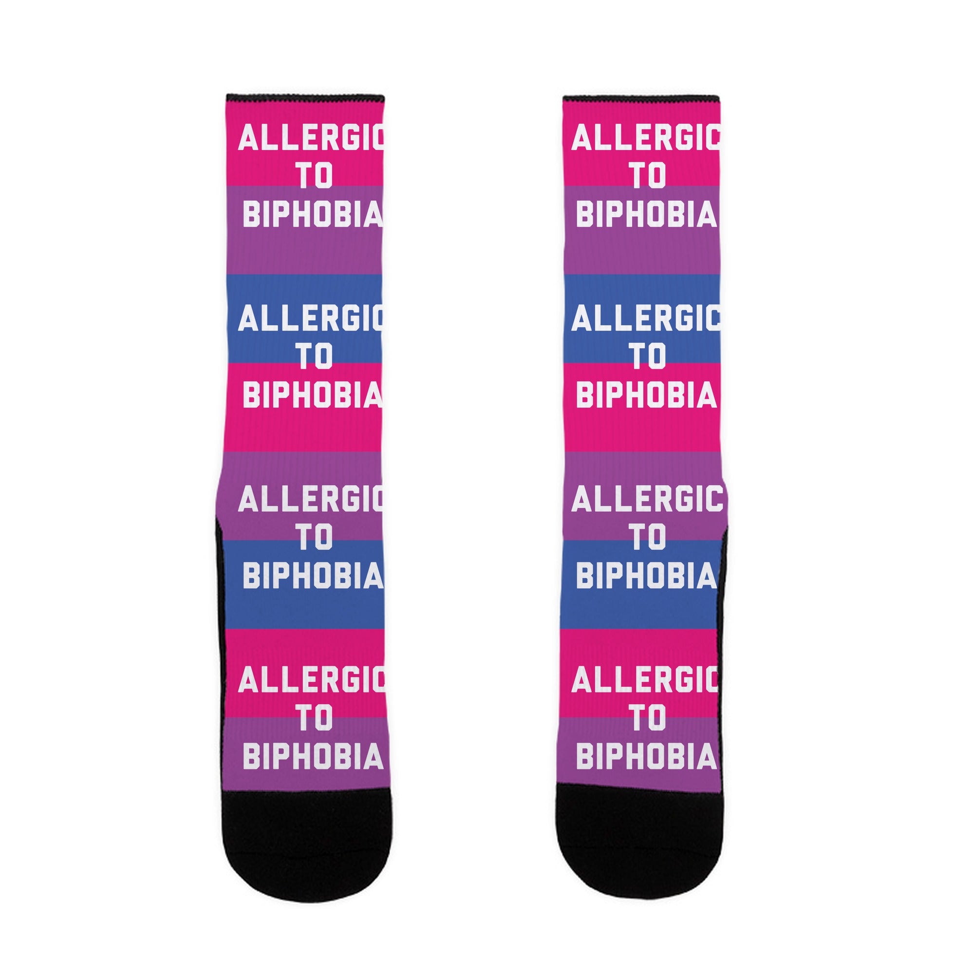 Allergic To Biphobia Socks