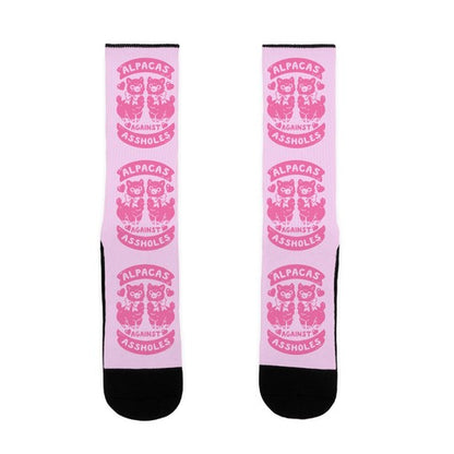 Alpacas Against Assholes Socks