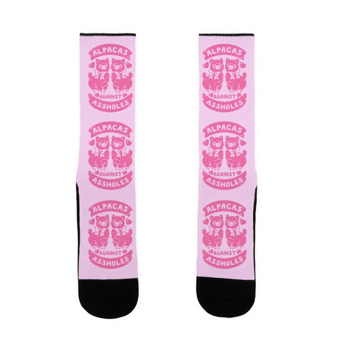 Alpacas Against Assholes Socks