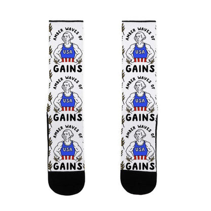 Amber Waves Of Gains Socks