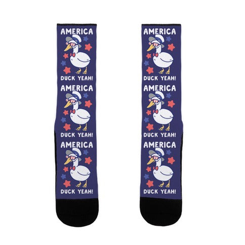 America Duck Yeah Socks