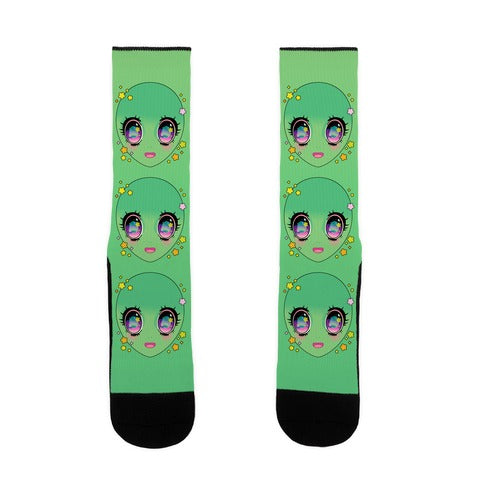 Anime Eyes Alien Socks