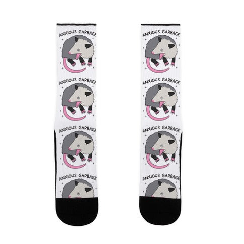 Anxious Garbage Opossum Socks