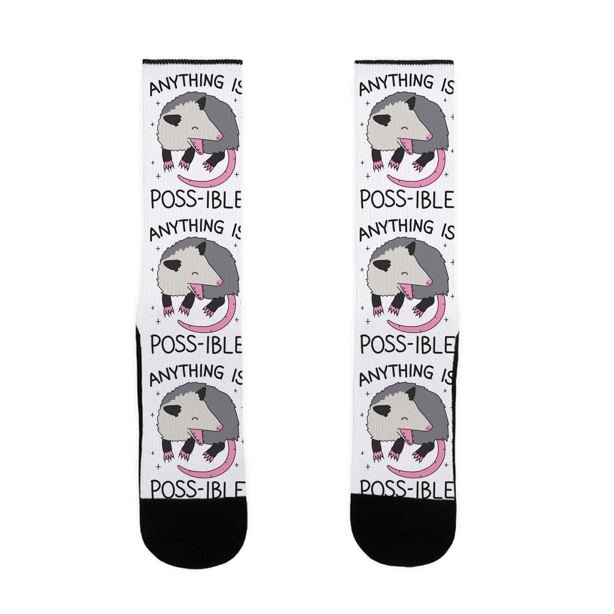 Anything Is Poss-ible Opossum Socks
