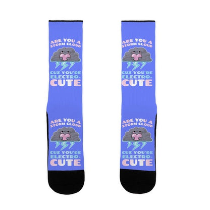 Are You A Storm Cloud Cuz You're ElectroCUTE Socks