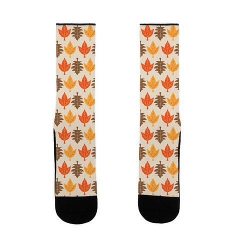 Autumn Leaves Pattern Socks