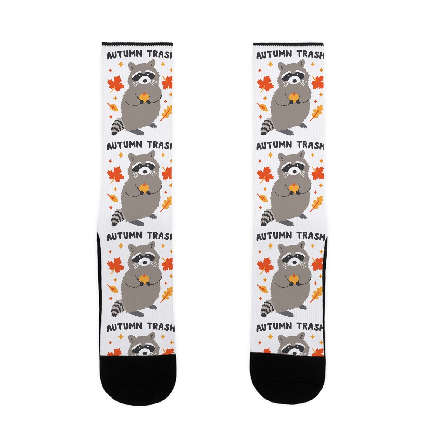 Autumn Trash Raccoon Socks