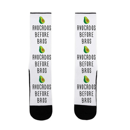 Avocados Before Bros Socks