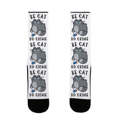 Be Cat Do Crime Socks