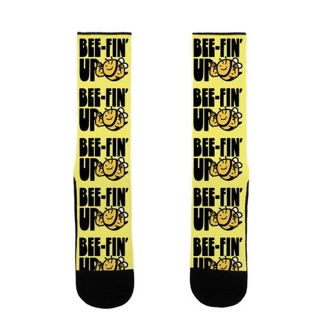 Bee-Fin' Up Bee Parody Socks