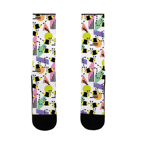 Bee Rad Pattern Socks