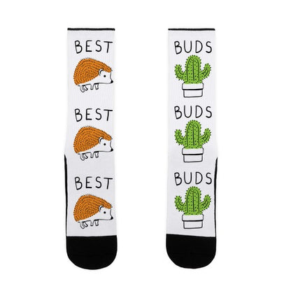 Best Buds Hedgehog Cactus Socks
