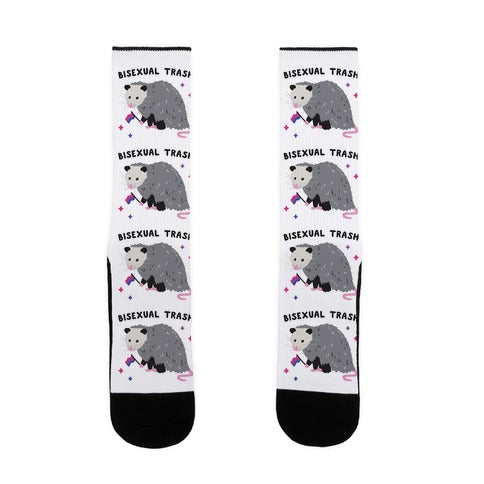 Bisexual Trash Opossum Socks