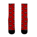 Black Vampire Lips Pattern Socks