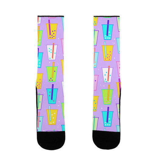 Boba Bubble Tea Pattern Socks