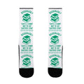 Bookmark? Quitter's Strip Green Socks