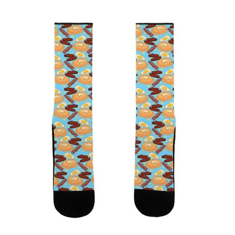 Breakfast and Booty Pattern Socks