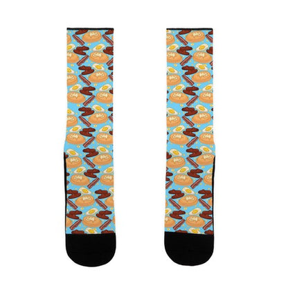 Breakfast and Booty Pattern Socks