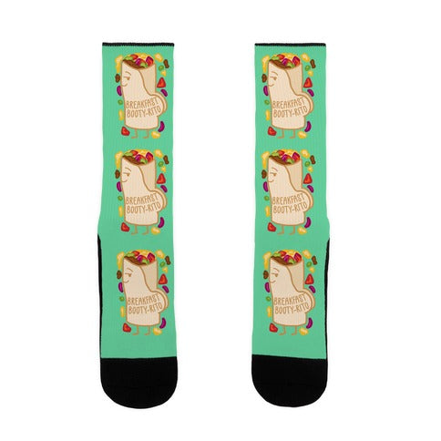 Breakfast Booty-rito Socks