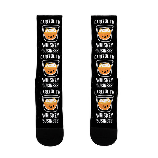 Careful I'm Whiskey Business Socks