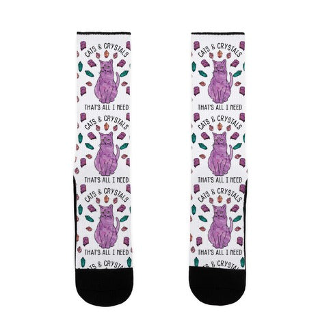Cats and Crystals Socks