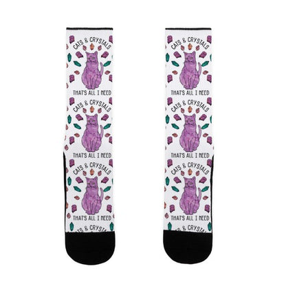 Cats and Crystals Socks
