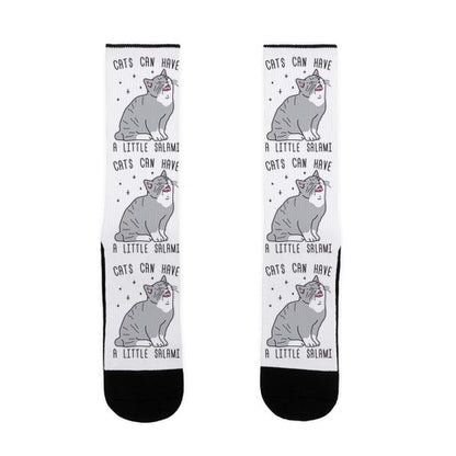 Cats Can Have A Little Salami Socks