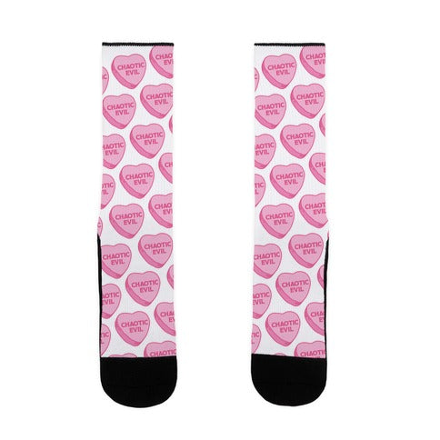 Chaotic Evil Candy Heart Socks