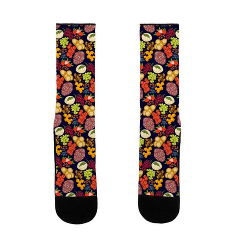 Charcuterie Board  Pattern Socks